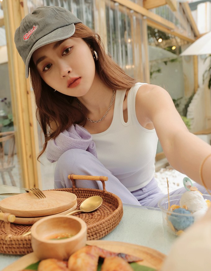 Asymmetric Crop Tank Top (With Padding)