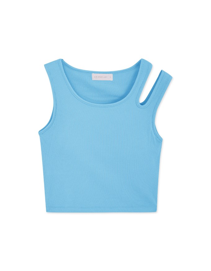 Asymmetric Crop Tank Top (With Padding)