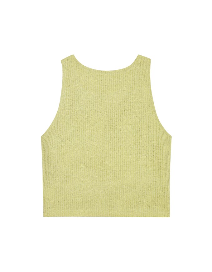 Knit Crop Tank Top (With Padding)