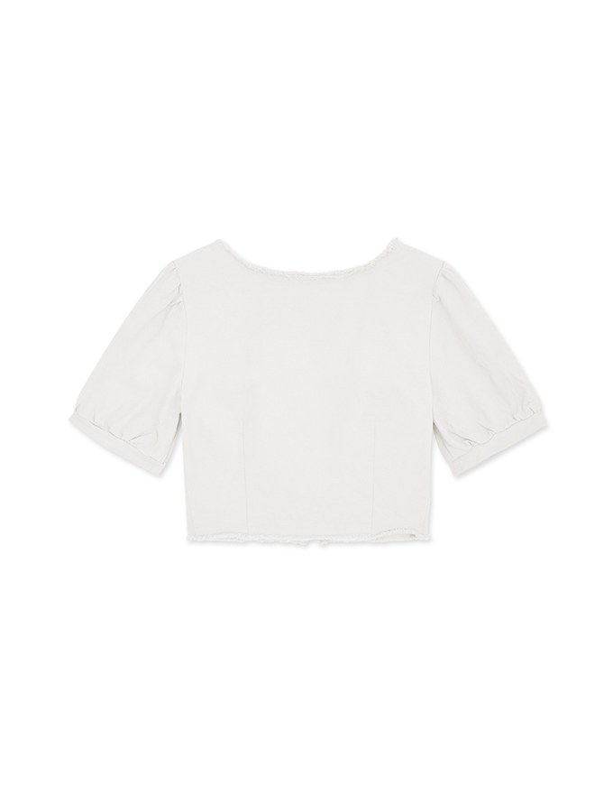 V Neck Zipper Crop Top