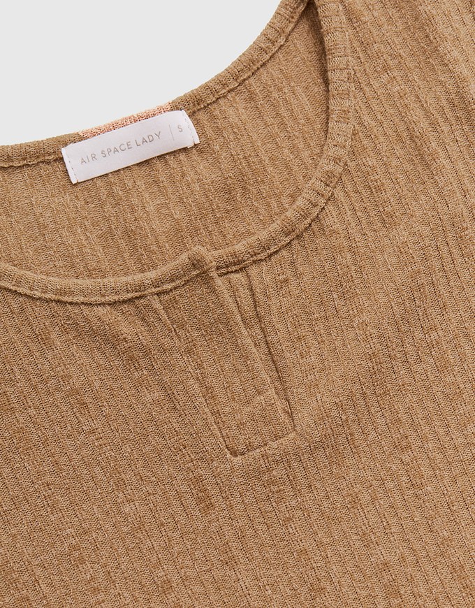 V Neck Crop Knit Top