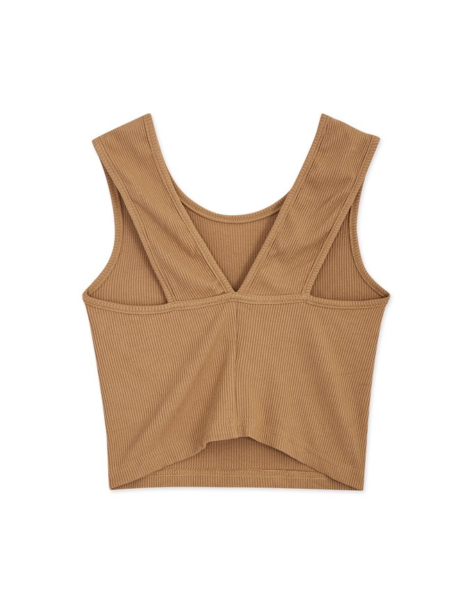 Back V Strap Knit Tank Top