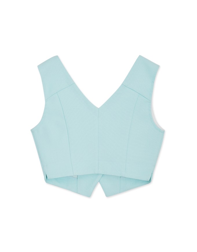 Tweed Scrunch Crop Tank Top