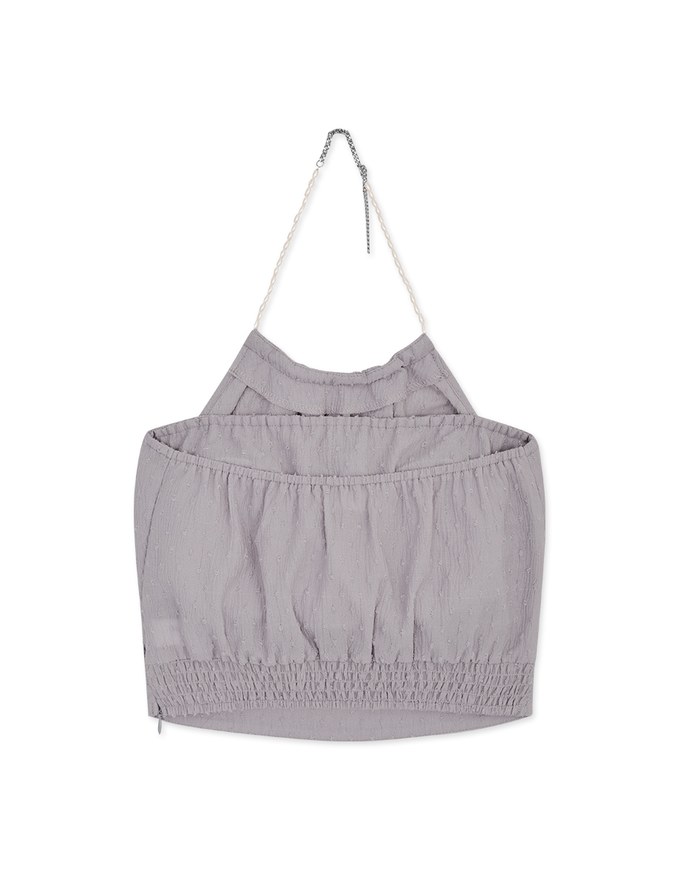Pearl Chain Halter Bra Padded Top (With Padding)