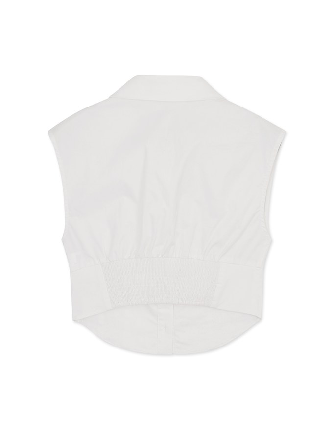 Edgy Chic Pleated Sleeveless Blouse Shirt
