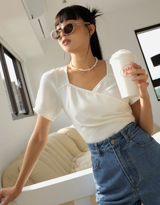 Crossover Tie Back Crop Top