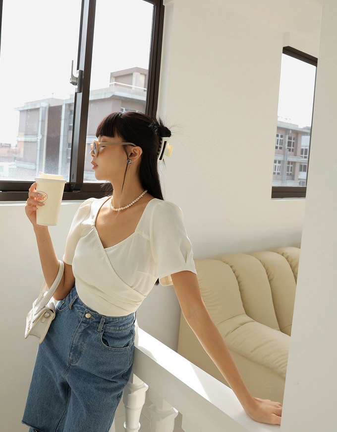 Crossover Tie Back Crop Top