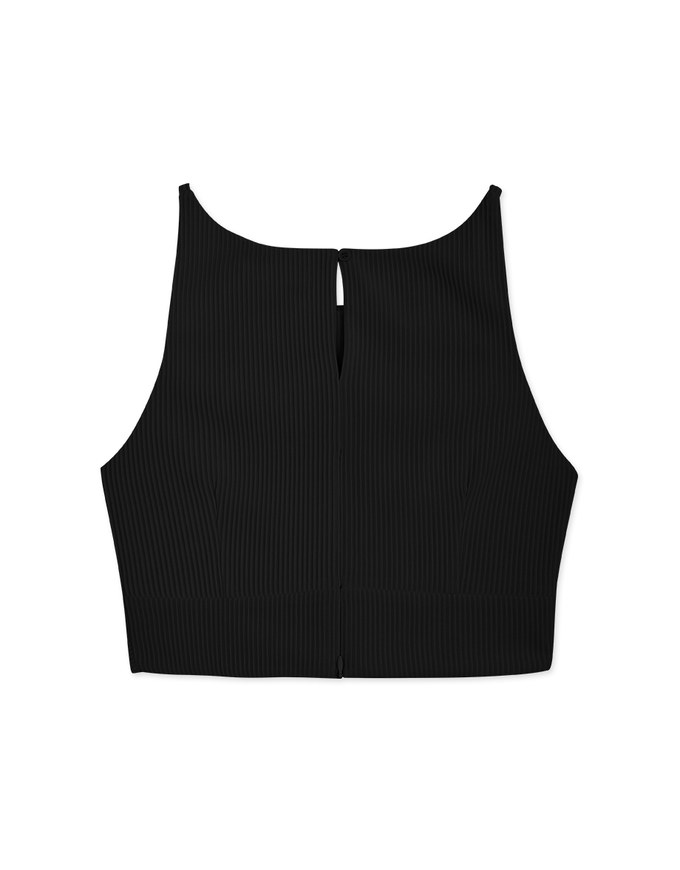 Textured Knotted Crop Tank Top