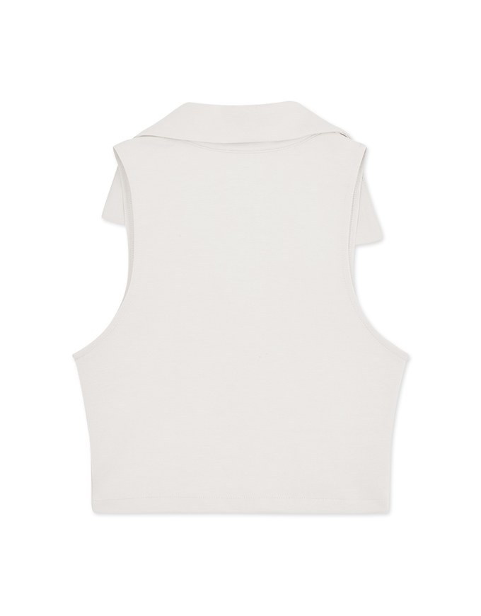Casual Chic Lapel Crop Vest