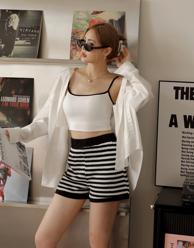 Contrast Color Cami Top (With Padding)