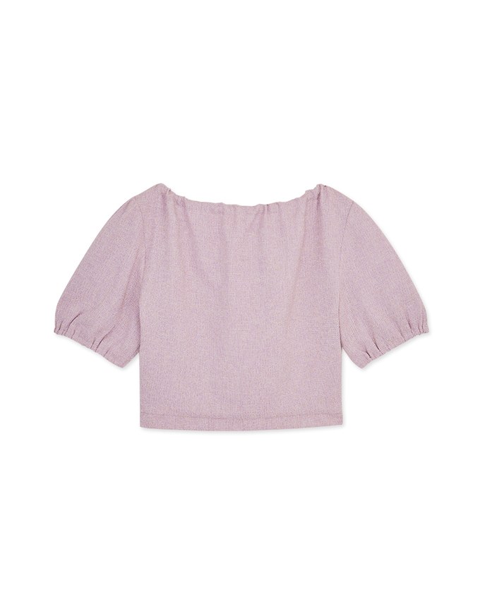 Elegant Tie Ribbon Short Sleeve Top