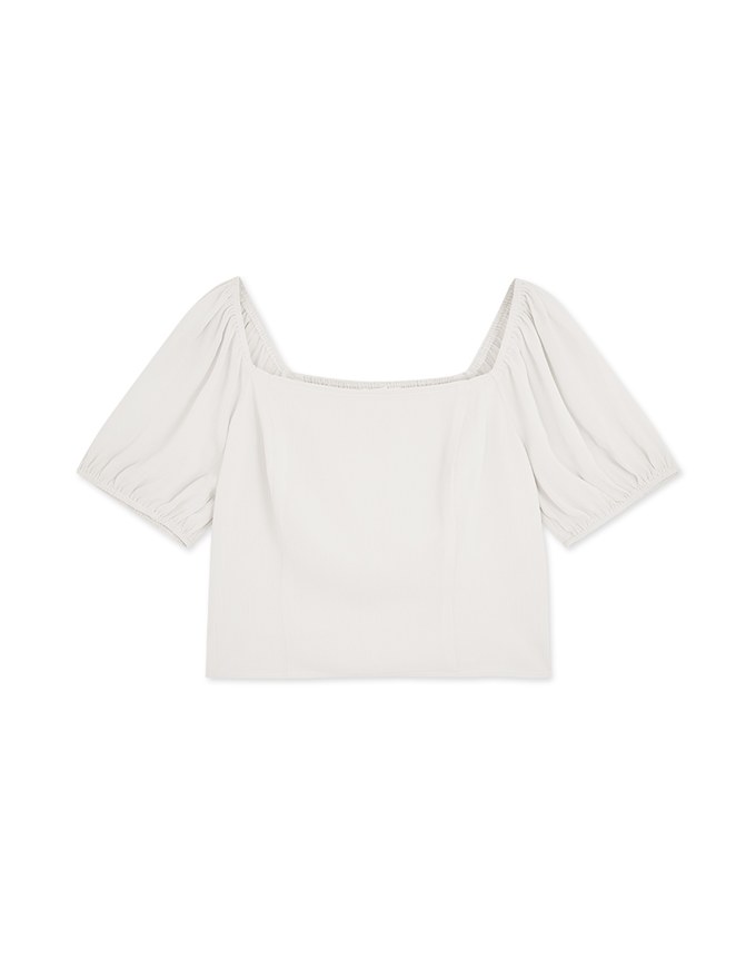 Chiffon Puffed Sleeve Top