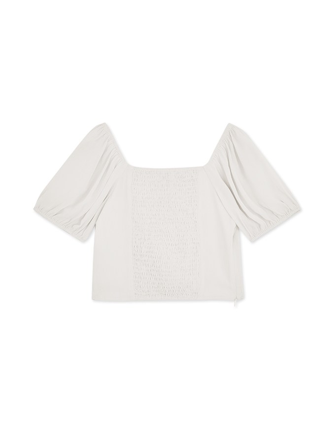 Chiffon Puffed Sleeve Top