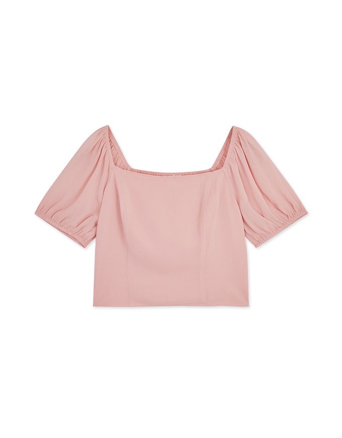 Chiffon Puffed Sleeve Top