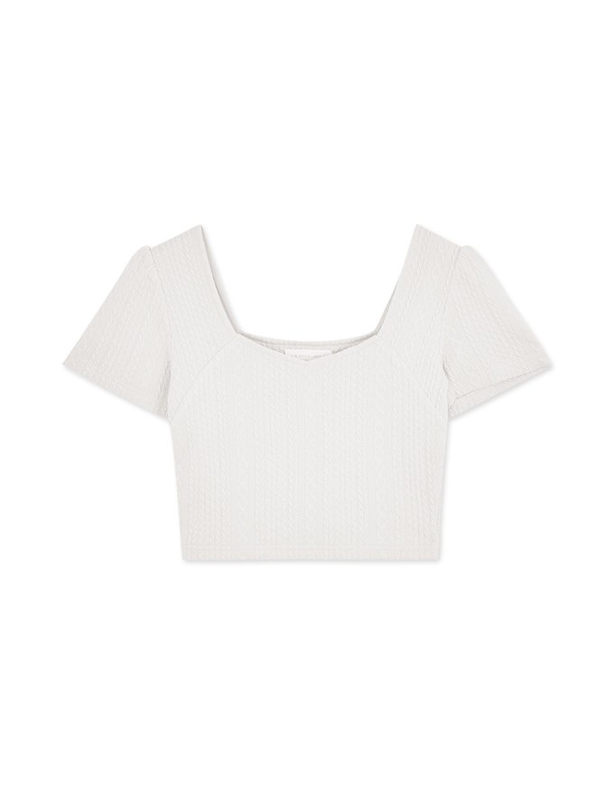 Sweetheart Neck Textured Top