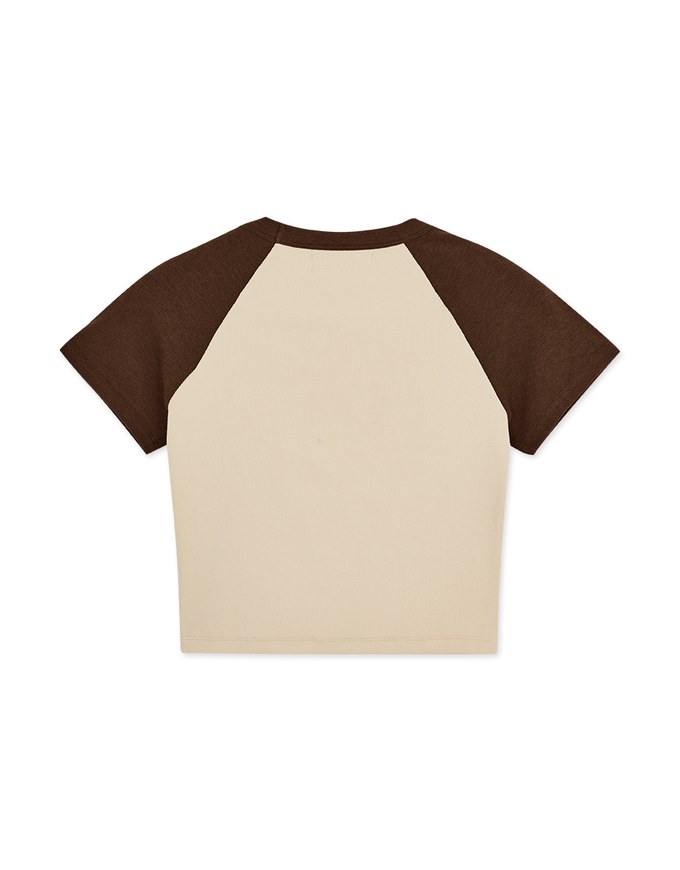 Contrast Color Fitted Short Sleeve Top