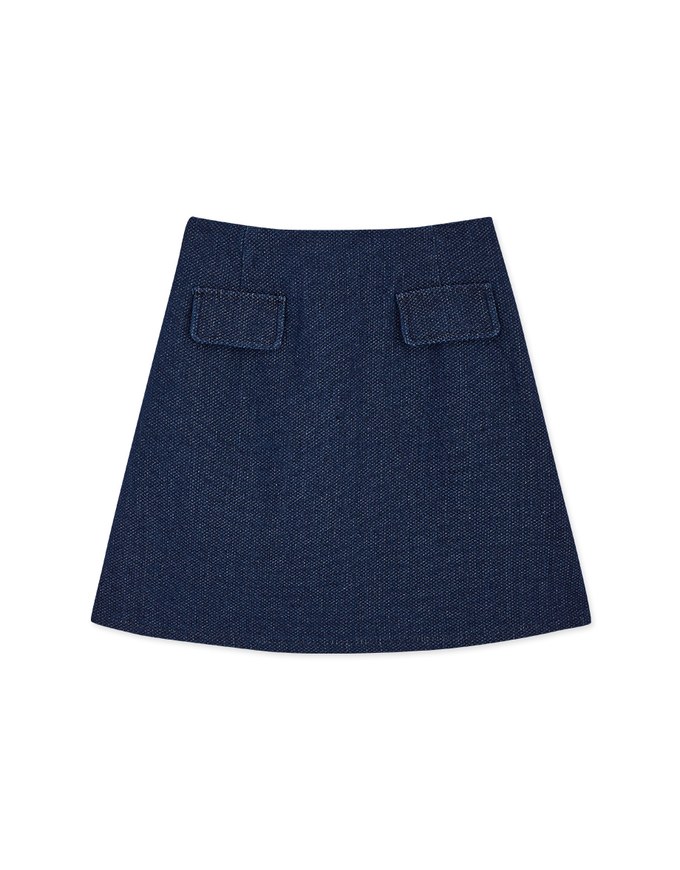 High Waisted Denim Jeans Skirt