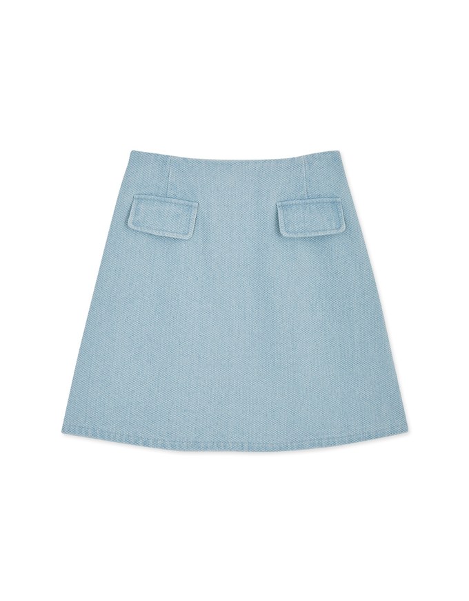 High Waisted Denim Jeans Skirt