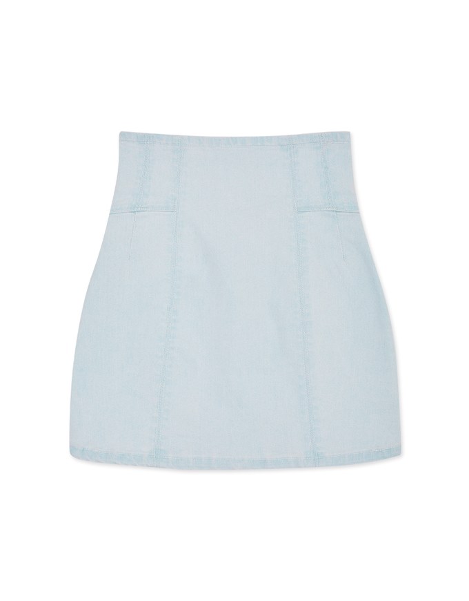 【Den!m LITE】Perfect Waistline Denim SKIRT Airy Lightweigth Fabric Extra High Waisted Slim Fit Jeans Skirt DNA