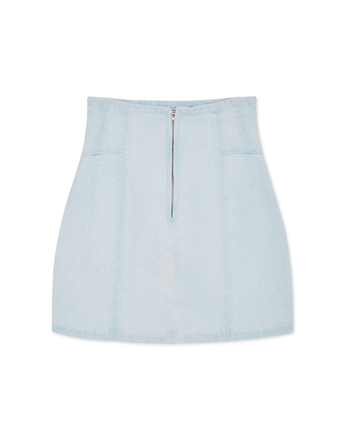 【Den!m LITE】Perfect Waistline Denim SKIRT Airy Lightweigth Fabric Extra High Waisted Slim Fit Jeans Skirt DNA