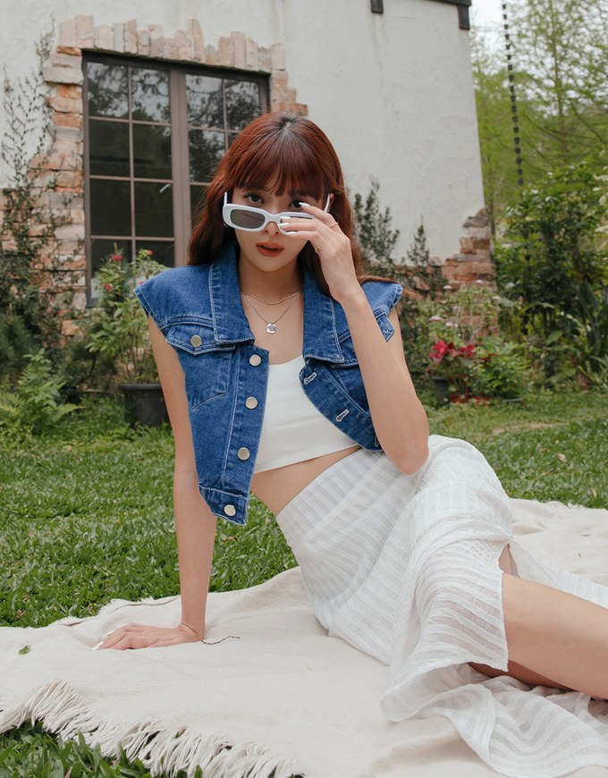 Irregular Splice Translucent Maxi Skirt