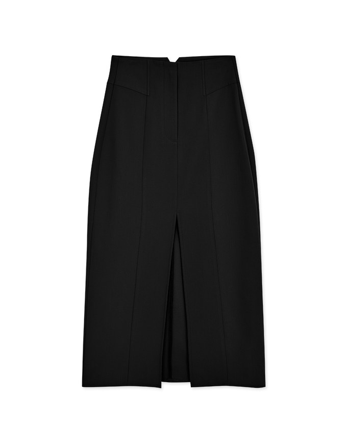 High Natural Waistline Maxi Skirt