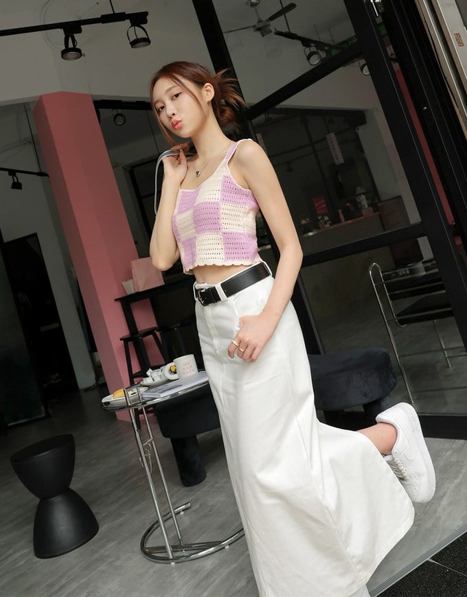 Straight Denim Jeans Maxi Skirt