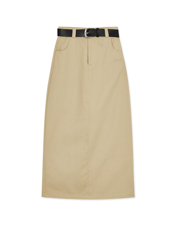 Straight Denim Jeans Maxi Skirt