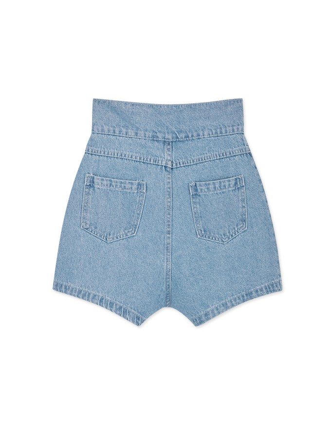 Super High Waisted Buttoned Denim Jeans Shorts