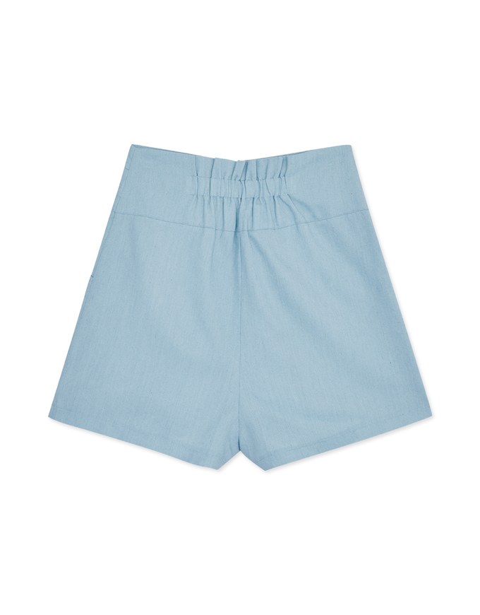 High Waisted Button Denim Jeans Shorts