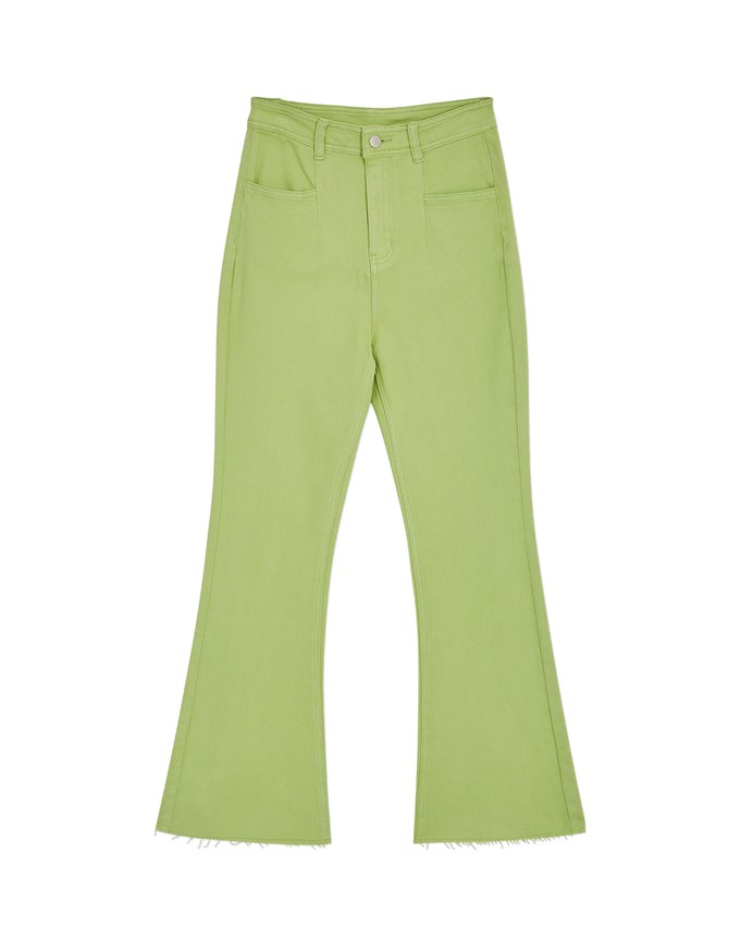 Washed Flare Denim Jeans Pants