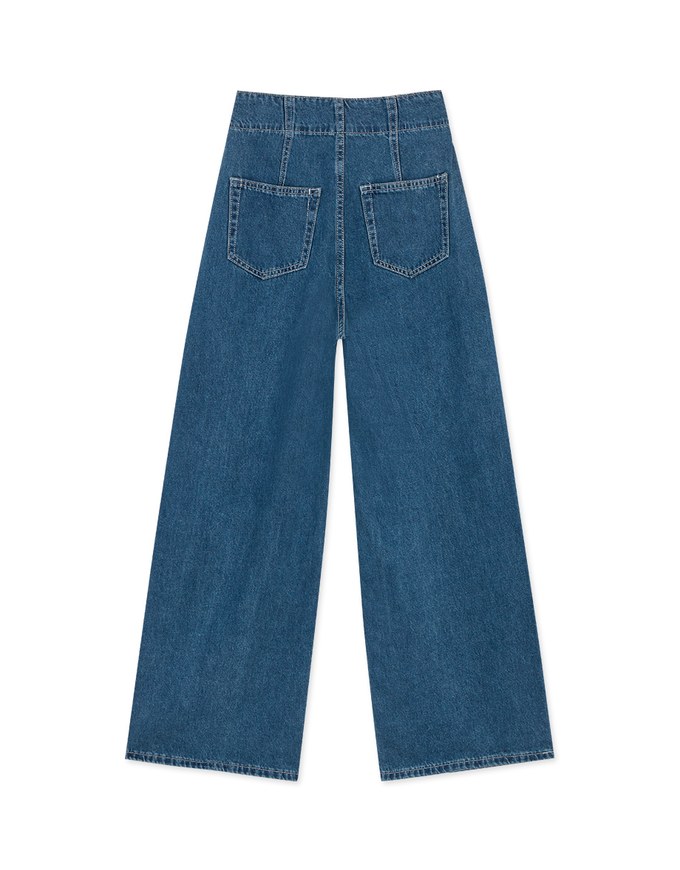 【Den!m LITE】Perfect Waistline JEANS PANTS Airy Lightweight Fabric Extra High Waisted Slimming Jeans Pants DNA