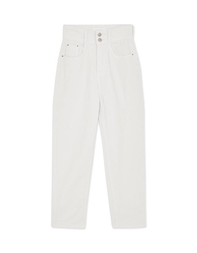 Wide Waist Denim Jeans Cropped Pants