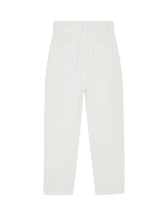 Wide Waist Denim Jeans Cropped Pants