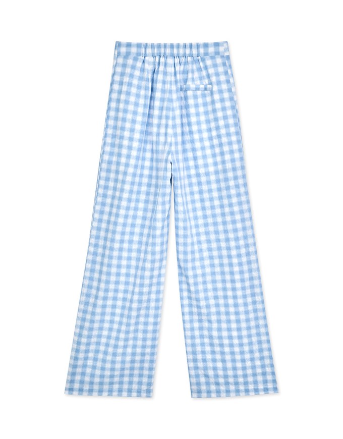Versatile Checkered Straight Leg Pants