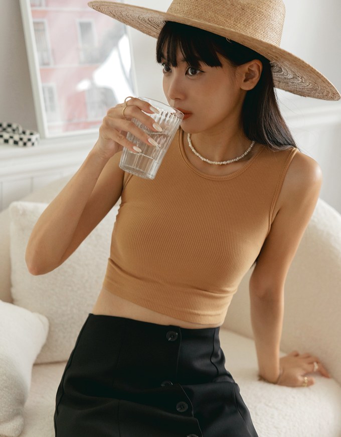 Front Buttoned Suit Skort