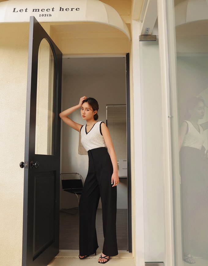 High Natural Waistline Suit Pants