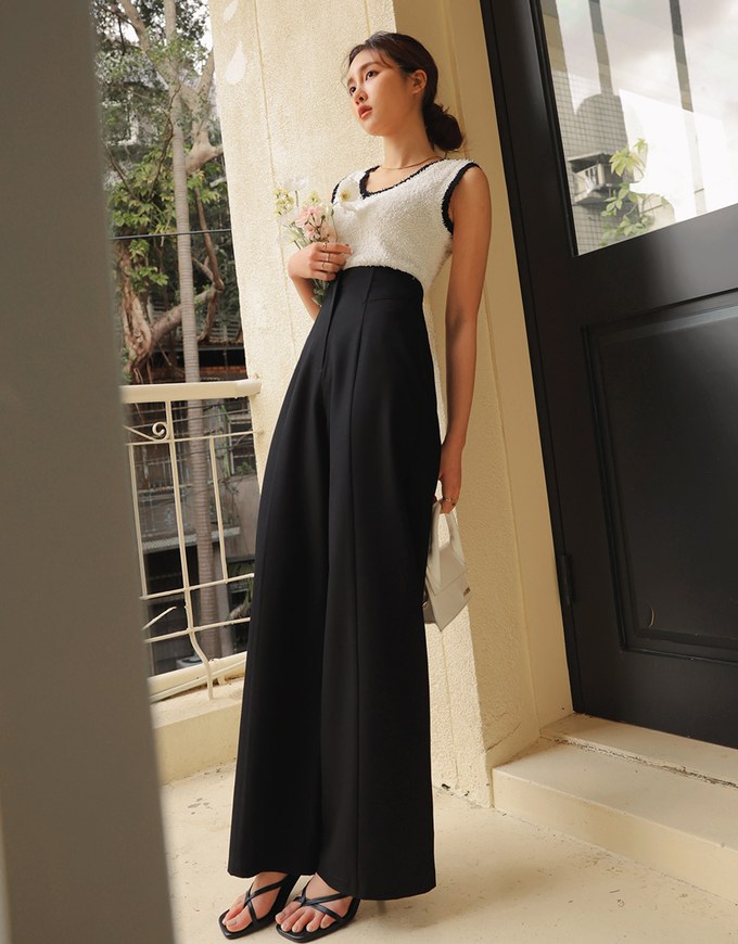 High Natural Waistline Suit Pants