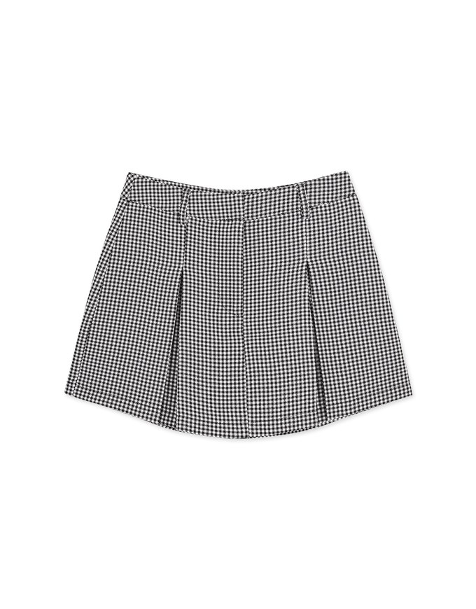 Dainty Check Pleated Skorts