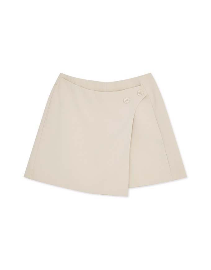 Edgy Chic Side Buttoned Skorts