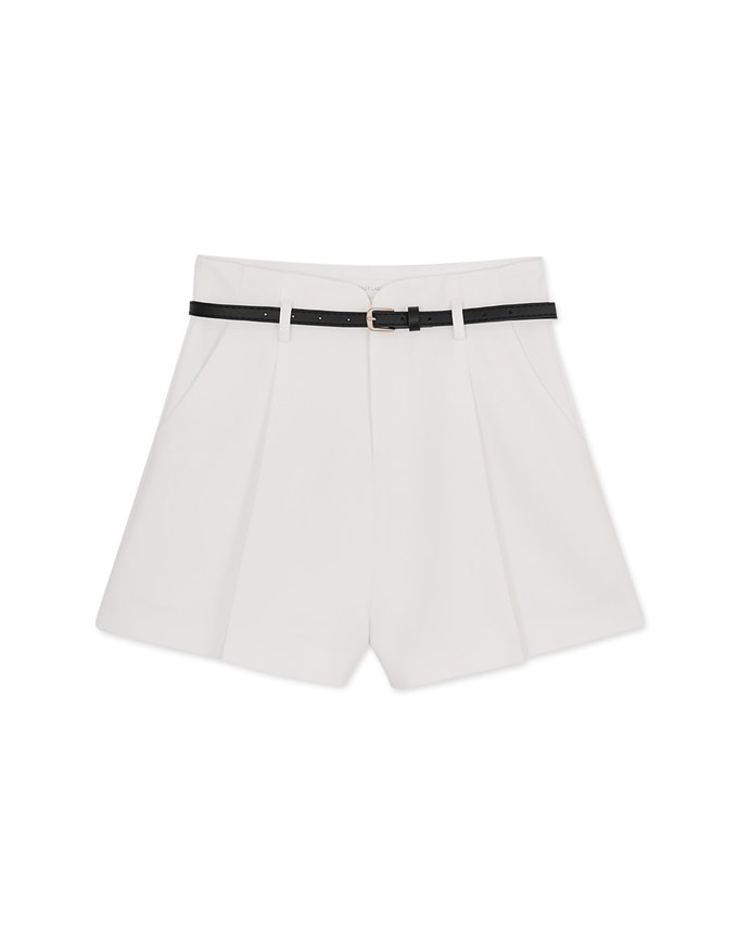 Arc Pleated Shorts (With Belt)