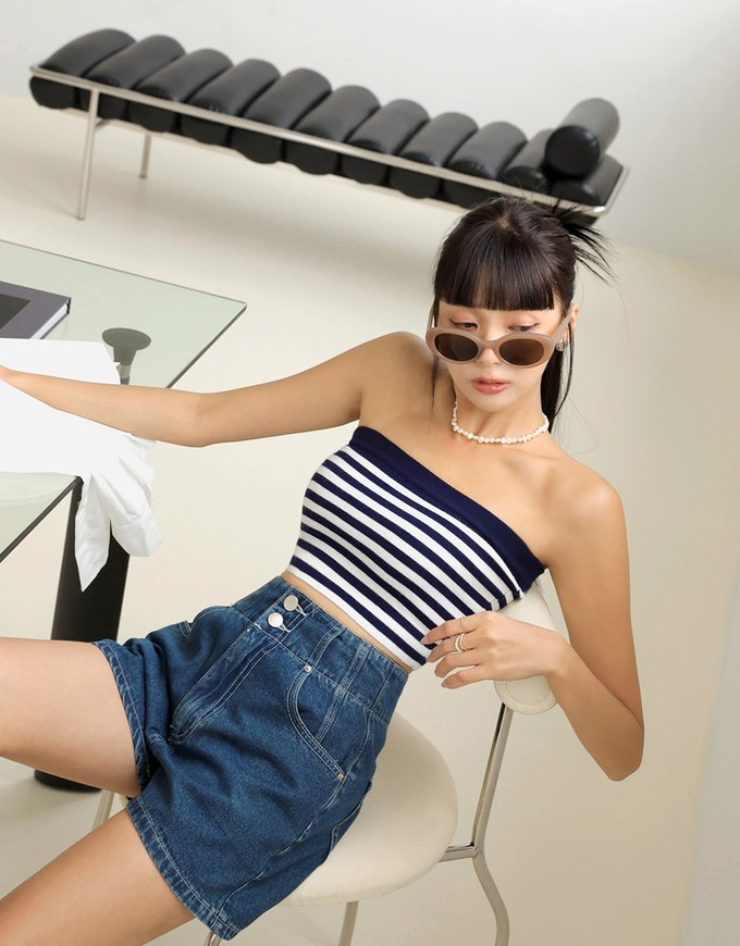 【Den!m LITE】Perfect Waistline Denim SHORTS Lightweigth Fabric Extra High Waisted Slimming Jeans Skirt DNA