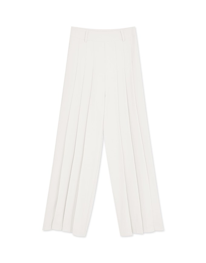 Detailing Pleated Wide Pants