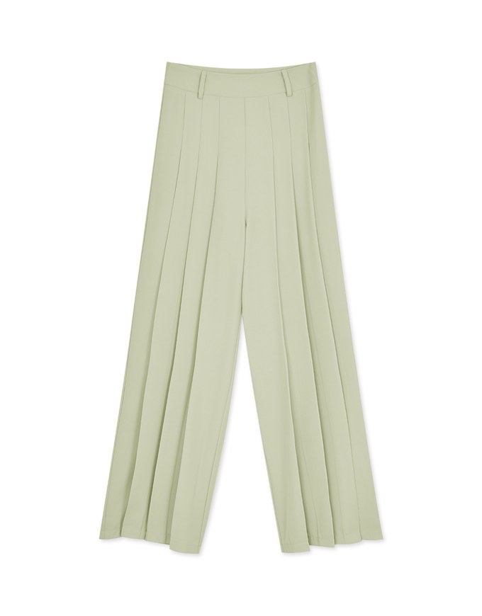 Detailing Pleated Wide Pants