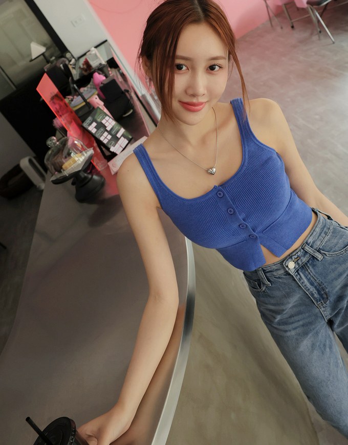 Casual Slit Straight Denim Jeans Pants