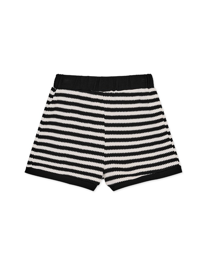 Knit Striped Elasticated Shorts