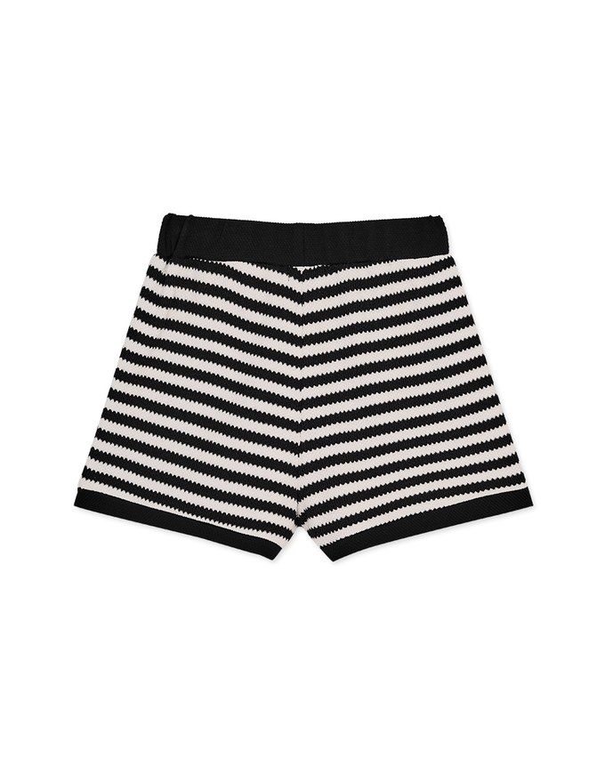Knit Striped Elasticated Shorts