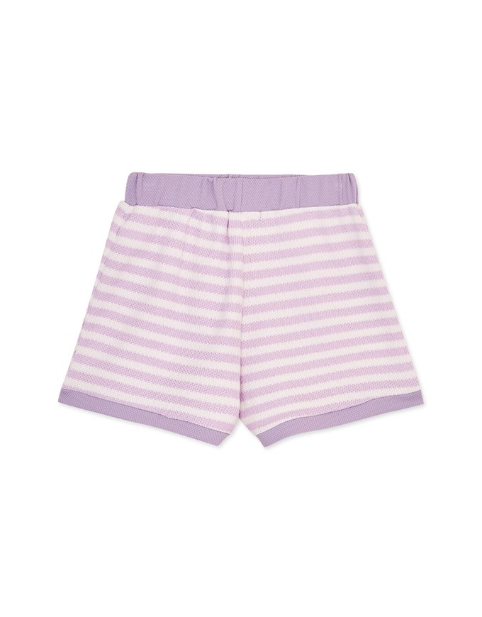Knit Striped Elasticated Shorts