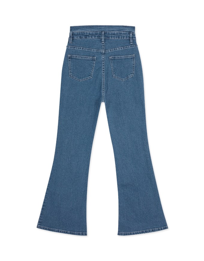 U-shaped Denim Jeans Flare Pants