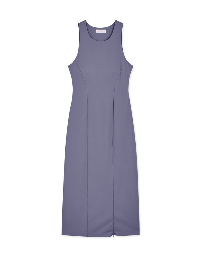 AIRY HOURGLASS Bodycon Midi Dress Bra Padded Cooling Fabric Halter Neck Maxi( Removable Padding)
